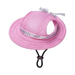 Dog Apparel Pet Breathable Hat Summer Holiday Stylish Puppy Hats Sun Proof Accessory Net Decorative Travel Outdoor