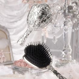 Flower Knows Swan Ballet Series Paddle Hair Brush Air Cushion Hair Comb 240407