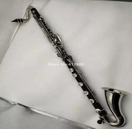 New Arrival MARGEWATE Low C Clarinet Silver Plated Keys Bass Clarinet Professional Musical Instrument With Mouthpiece Case9880651