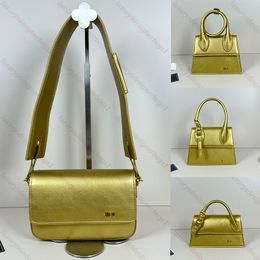 New style Gold shoulder bag Designer handbag women tote bag luxury handbag Fashion purse Crossbody Solid gold Messenger bag top wallet