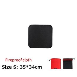 Outdoor Pads Mat Cam Fireproof Cloth Picnic Barbecue Flame Retardant Protective Sile Coated Grill Bbq Equipment Drop Delivery Sports O Dh0Kw