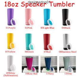 Stanleliness 11 Colors 18oz Creative Wireless Music Tumblers Waterproof Stainless Steel Water Bottle Speakers Portable Sublimation Speaker tumbler XK39