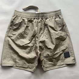 2024 Top Stone Shorts Compass Embroidery Designer Mens Metal Nylon Shorts Fashion Hight Street Sports Shorts Quick Drying Swimwear Man Beach Pants 182