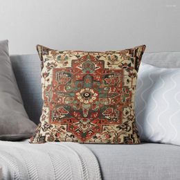 Pillow Antique Persian Heriz Rug Print Throw Cover For Sofa Decorative S Covers Living Room