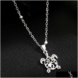 Anklets New Ethnic Style Hollowed Out Turtle Ring Minimalist Pendant Anklet Drop Delivery Jewellery Dh0Sj