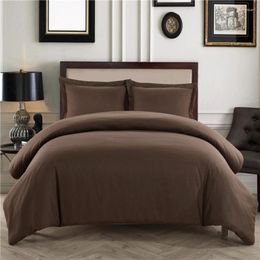 Bedding Sets Duvet Cover Set 3 In 1 Mirco Fiber Solid Color Quilt Pillowcases Polyester Coverlet Home( No Filler/Bed Sheet Inside )