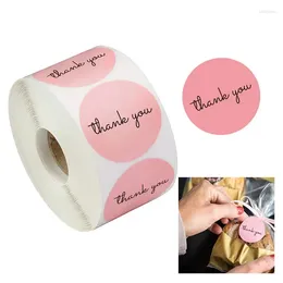 Window Stickers 500pcs/Roll 2.5cm"Thank You"Round Transparent Design Happy Birthday Seal Favours Labels Mailing Supplies Festival