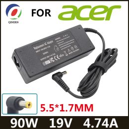 Adapter 19v 4.74a 90w 5.5x1.7mm Laptop Adapter Charger for Acer Aspire 5750g 5755g 7110 9300 E1531 E1571g M5581g V5571p 4g Power
