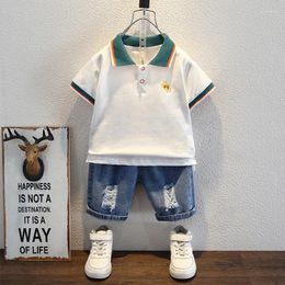 Clothing Sets Children's Boys Summer Set Small And Medium-sized Polo Shirt Short Sleeved Shorts Two-piece
