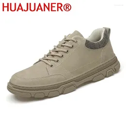 Casual Shoes Top Quality Men Sneakers Leather Suede Mens Handmade Fashion Lace-up Business Formal Flats Luxury Male Footwear