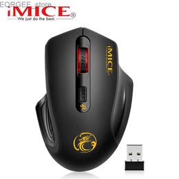 Mice IMICE USB 3.0 Receiver Wireless Mouse 2.4G Silent Mouse 4 Buttons 2000DPI Optical Computer Mouse Ergonomic Mice For Laptop PC Y240407