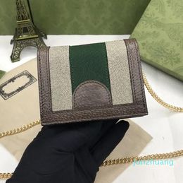 Designer -shoulder chain bag clutch flap totes bags wallet purse double letters solid waist stripes women luxury handbags