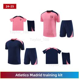 Football training uniform Atletico Madrids Club Short-sleeved training clothes GRIEZMANN 2024 2025 M.LLORENTE KOKE SAUL football shirt Adult + Kids