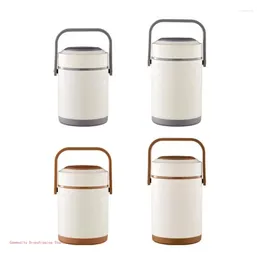 Dinnerware Vacuum Insulated Lunch Box Wide Mouth Jar Leak-Proof Soup Thermo Portable Container Bentos Easy To Carry