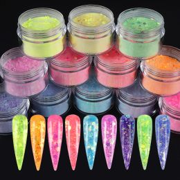 Remover 9/12boxes Acrylic Nail Kit Powder Colour Mix Hexagons Crystal Carving Powder Nail Professional Design Extension Pigment Dust