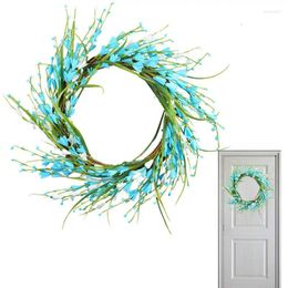 Decorative Flowers Berry Ring Wreath Wreaths Artificial Twig Exquisite Easter Floral Leaves For Front Door Walls Fireplace