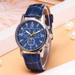 Other Watches Low price hot selling classic mens watch mens sports watch blue dial leather strap quartz watch mens watch Reloj HombreL240403