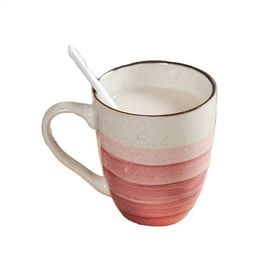 High Quality Wholesale Bulk Pink Ceramic Mugs Coffee Mug Porcelain Cups 240407