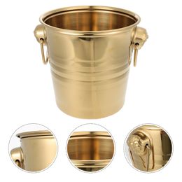 Food Containers Glass Kitchen Ice Bucket Gold Champagne Iced Anti-rust Stainless Steel 240327