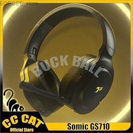 Cell Phone Earphones Somic G710 Headphone Bluetooth Wireless Headset Esports Gamer Earphones Noise Reduction Headsets HiFi Stereo Foldable Headphone Y240407