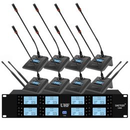 Microphones Professional wireless microphone system 8channel conference condenser microphone suitable for large and small meeting rooms