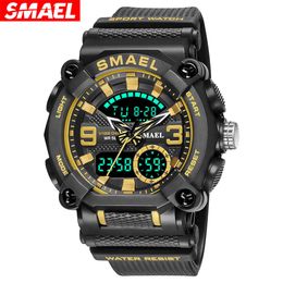 Dual Display Digital Watch for Male Students Multi Functional Night Light Alarm Function Electronic Watch