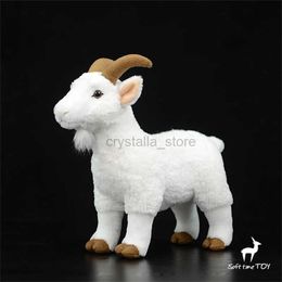 Movies TV Plush toy White Goat High Fidelity Anime Cute Plushie Sheep Plush Toys Lifelike Animals Simulation Stuffed Doll Kawai Toy Gifts For Kids 240407
