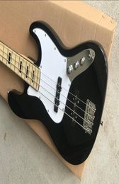 Custom Shop Geddy Lee Signature Jazz Bass 4 Strings Black Electric Bass Guitar Maple Neck Fingerboard Black Block Inlays1555395