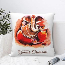 Pillow Happy Chaturthi Watercolour Hug Pillowcase Hindu India God Gods Ganesh Backpack Livingroom DIY Coussin Covers