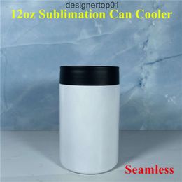 Stanleiness 12oz Sublimation Can Cooler Blanks Can Insulator Stainless Steel Sublimation Tumbler Seamless Beer Holder Vacuum Insulated Bottle Cold Insulat Q5VK