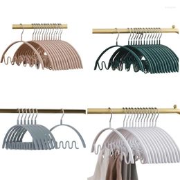 Hangers 5/10pcs Wave Multi-port Support For Clothes Drying Rack Multifunction Plastic Hanger Storage