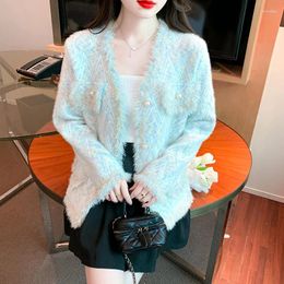 Women's Jackets 2024 Autumn And Winter Thickening Classic Style Tassel Sweater Coat Trendy Sense Of Design Niche Knitted Cardigan Top