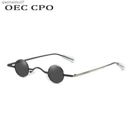 Sunglasses Retro rock punk mens sunglasses classic small round sunglasses womens wide bridge metal frame black lens glasses drivingL2404