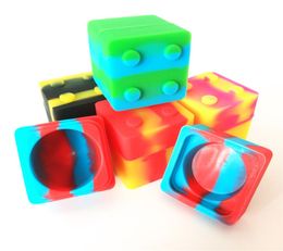 9ml Silicone Wax Containers Non Stick Food Grade Multipurpose Square Cube Sundries Cream Butter Dabs Oil Concentrate Jars With Li7424110