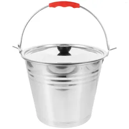 Take Out Containers Milk Bucket Multi-purpose Premium Stainless Steel Pail Planter Storage Container