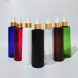 Storage Bottles 20pc 250ml Empty Refillable Gold Spray Pump Plastic Transparent Cosmetic Perfume PET Container Bottle Packaging