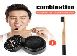 3 pcs Coconut shell powder was Whitening was black and Bamboo handle toothbrush308o4248081