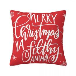 Pillow Merry Christmas Ya Filthy Animal Throw Case