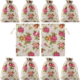 Storage Bags 10 Pcs Birthday Presents Small Drawstring Gift Mosquito Jewelry Pouch Cotton Travel Drawstrings