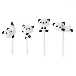 Forks Non-stick Children Fork Cute Panda Fruit Fun Animal Bento Picks Kids' Accessories For School Lunch Toddler