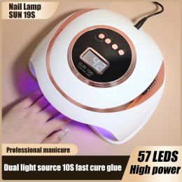 Bolts Nail Drying Lamp Uv Led Nail Dryer for Manicure Fast Curing Gel Nail Polish 57leds Professional Nail Lamp Hine Salon Tools