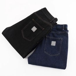 Jeans da uomo high street designer gambe gambe per pantaloni aperti forchetta stretta ricamo caprista da ricamo in jean