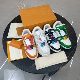 Designer shoes Trainer Summer Sneaker Fashion Trends for Men and Women Lace Up Flats White Blue Black Orange Green Large Shoe DIY Stitching Casual Flat Shoes