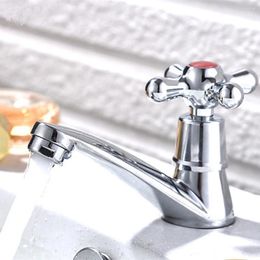 Bathroom Sink Faucets Basin Faucet 90 Degree Rotate Zinc Alloy Drain Heavy Duty For Cold Water MAZI888