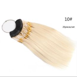 Rings 20Pcs/Set Hair Colour Rings Human Hair Charts Swatches Testing Colour Samples For Salon Hairdresser Dyeing Practise