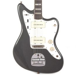 Promotion 1959 Jazzmaster Journeyman Metallic Silver Electric Guitar Wide Lollar Pickups Alder Body Amber Switch Cap Vintage T4547849