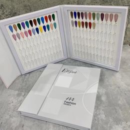 144/160pcs Nail Display Book Tips for Display Color Book Nail Polish Chart Polish Card Board Salon Showing Shelf Gel Swatch