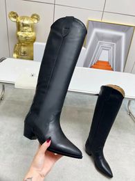 Designer Shoes Women Denvee Boots fashion leather Lomero Suede Boots luxury calfskin Sheepskin High cylinder high-quality Cowboy Knee Boots Size 35-41