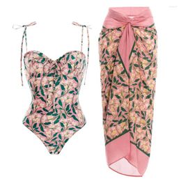 Women's Swimwear 2024 Fashion One Piece Swimsuit Push Up Bikini Skirt Summer Women Bowknot Luxury Elegant Brazilian Bathing Suit