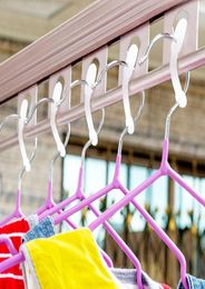 Hangers Racks 40pcs Antidrop Cloth Hanger Outdoor Windproof Drying Hook Falling Silicone Strip Buckle Of Clothes Clip9402995